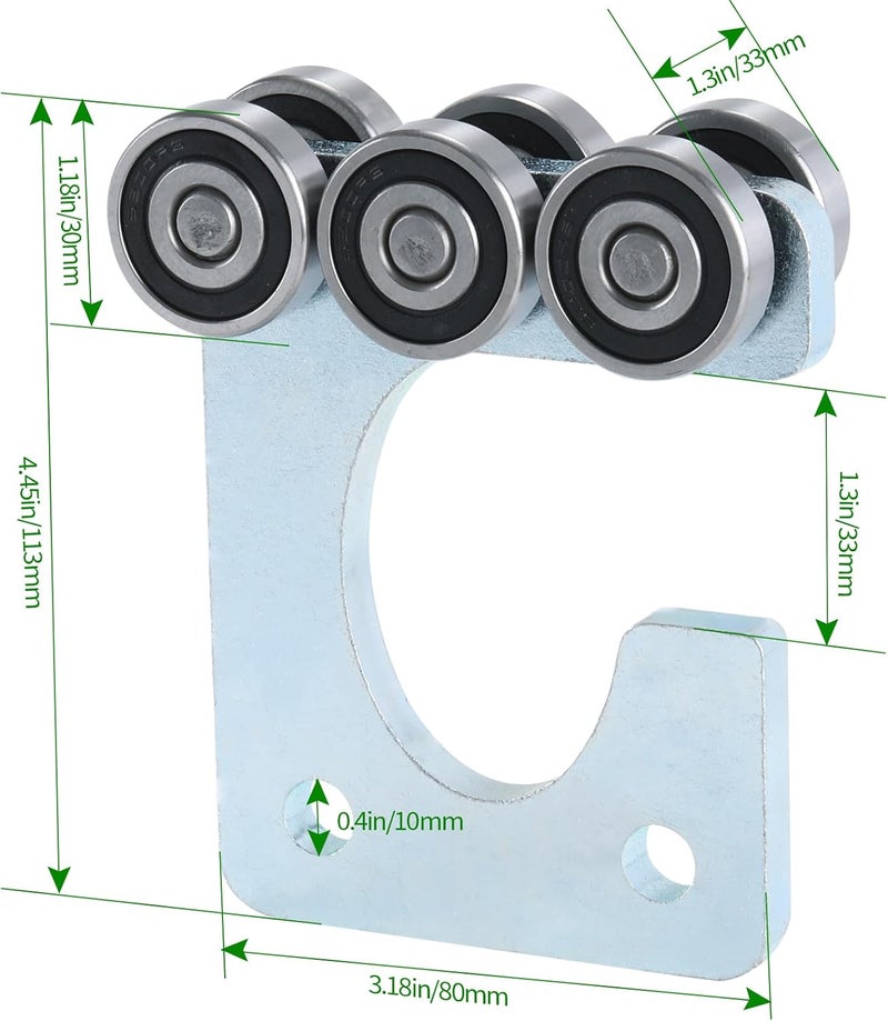 Fuperoo 6-Wheel Trolley Assembly Rollers.Strut Channel Rollers Trolley.for use with 1-5/8" Wide and All 1-5/8" or Taller Strut Channel. - Image 2